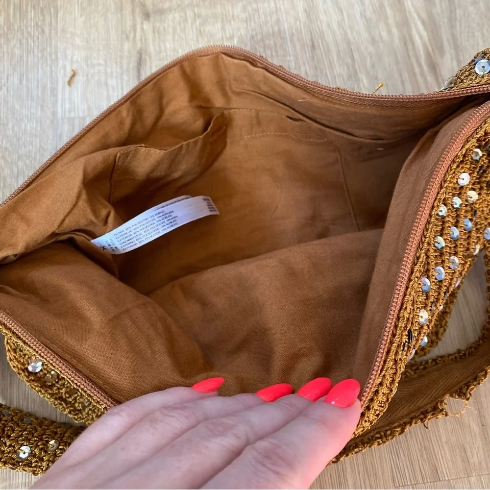NEW Free People Catch My Shimmer Sequin Sling Bag - Picture 7 of 8